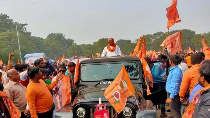 एक रैली के दौरान सरयू राय