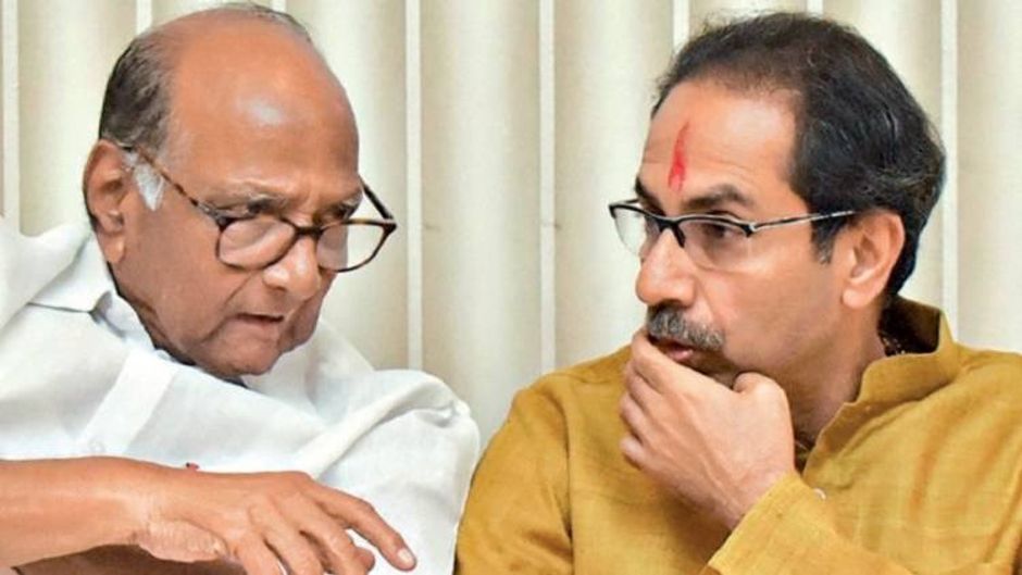 साझा मकसद सरकार बनाने का फैसला लेने के तुरंत बाद शरद पवार और उद्धव ठाकरे