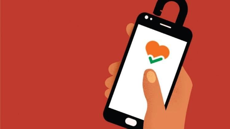 आरोग्य सेतु ऐप पर बहस (इलस्ट्रेशनः सिद्धांत जुमडे)