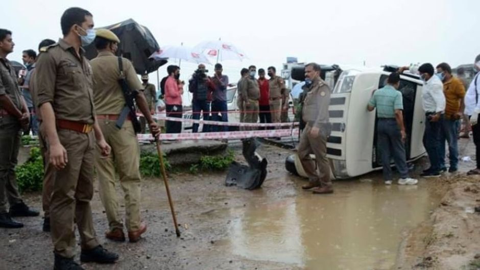 विकास दुबे के एनकाउंटर का घटनास्थल (फोटोः आशीष मिश्र)