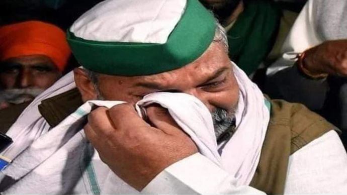 भावुक हो गए राकेश टिकैत