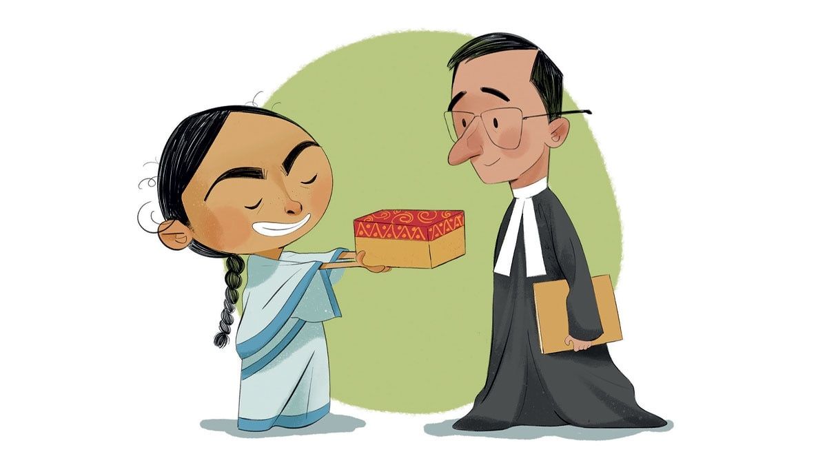 मीठा तोहफाः ममता बनर्जी और डी.वाइ. चंद्रचूड़