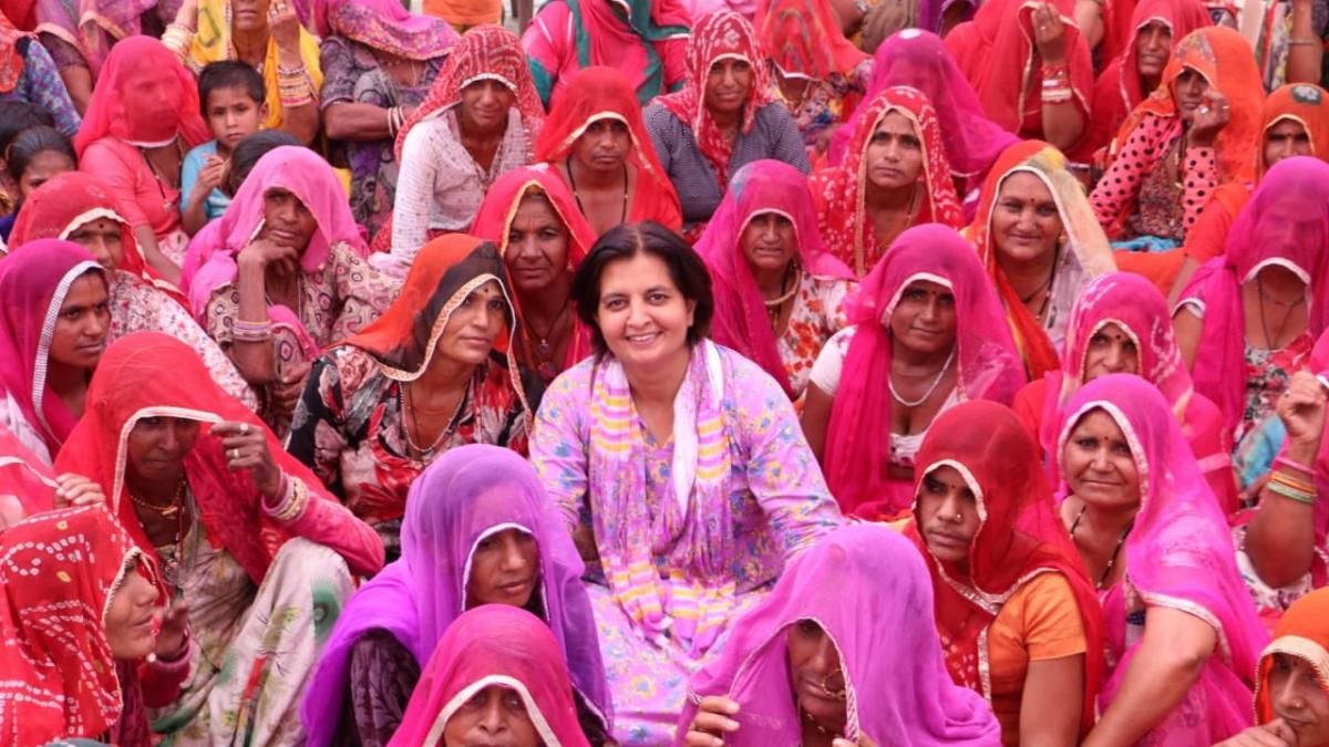 2019 चुनाव प्रचार अभियान के दौरान ज्योति मिर्धा 