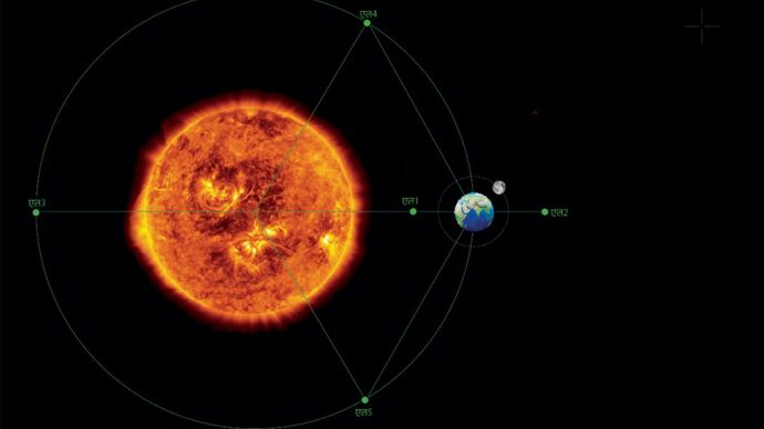 इसरो के आदित्य एल1 मिशन की प्रतीकात्मक तस्वीर (इलस्ट्रेशन : तन्मय चक्रवर्ती)