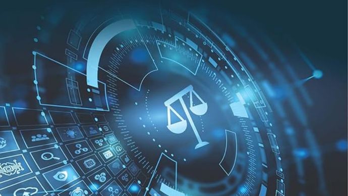 'टेक्नोलॉजी ऐंड एनालिटिक्स फॉर लॉ ऐंड जस्टिस' किताब के कवर की तस्वीर