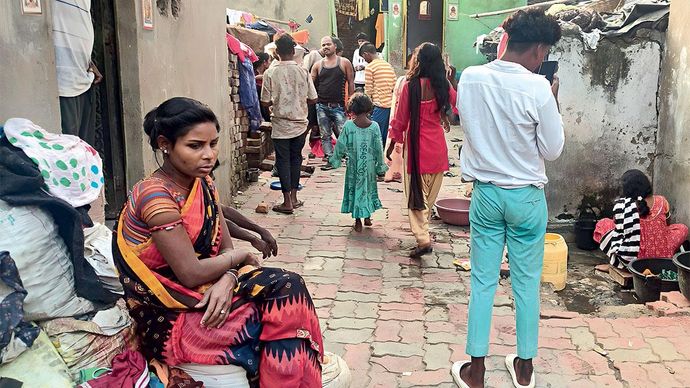 पटना के दीघा मुशहरी की एक गली