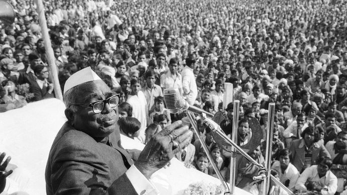 एक रैली के दौरान बाबू जगजीवन राम