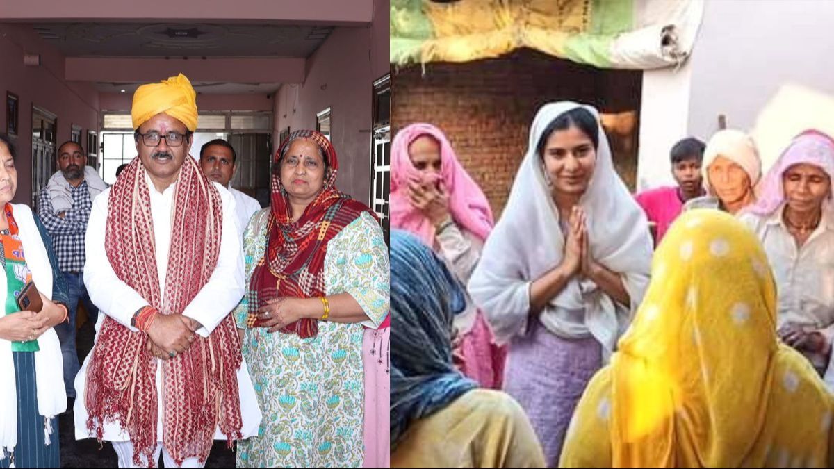 कैराना सीट से बीजेपी उम्मीदवार प्रदीप चौधरी (बाएं) और सपा उम्मीदवार इकरा हसन (दाएं)