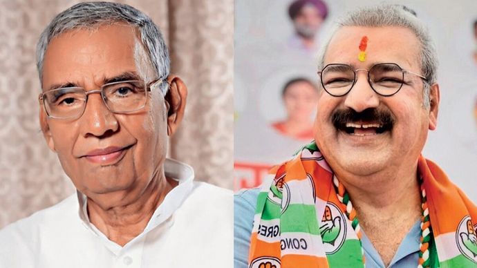 (बाएं) बृजेंद्र ओला और प्रताप सिंह खाचरियावास