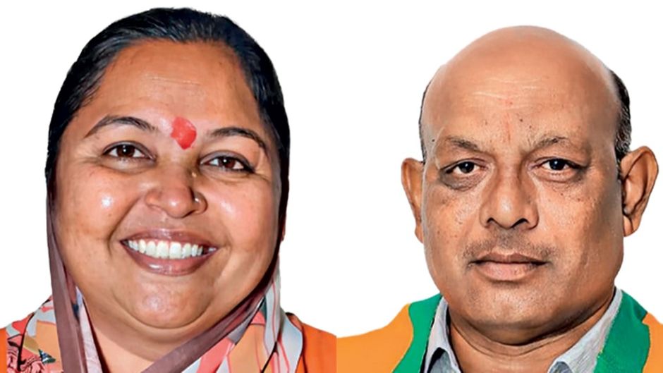 शोभना बरैया, साबरकांठा (बाएं) और भरत सुतारिया, अमरेली