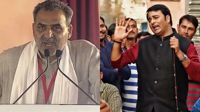 संजीव बालियान (बाएं) और संगीत सोम (दाएं)