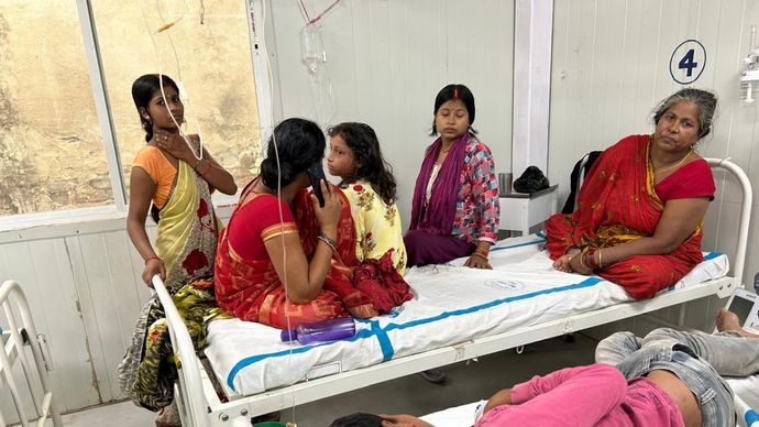 जहानाबाद भगदड़ हादसे के बाद अस्पताल में भर्ती पीड़ित