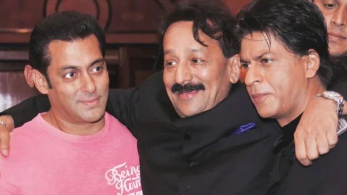 बाबा सिद्दीकी के साथ सलमान खान और शाहरुख खान