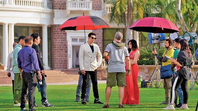 अक्षय कुमार भोपाल में 2022 में सेल्फी की शूटिंग के दौरान