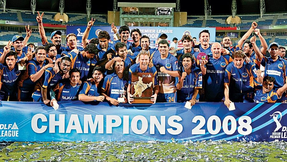 राजस्थान रॉयल 1 जून, 2008 को आईपीएल के पहले सत्र की विजेता बनी