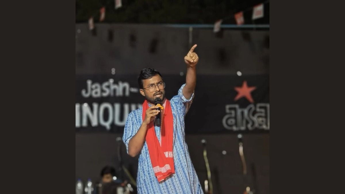 जेएनयू के नवनिर्वाचित छात्र अध्यक्ष नीतीश, जो वामपंथी संगठन आइसा से जुड़े हैं