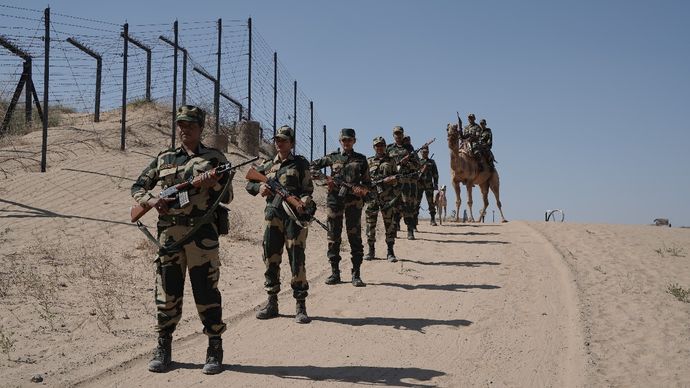 BSF women soldiers at India Pakistan border in Rajasthan after operation sindoor