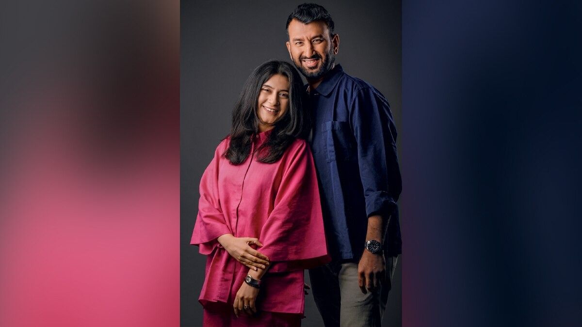 चेतेश्वर पुजारा पत्नी पूजा के साथ