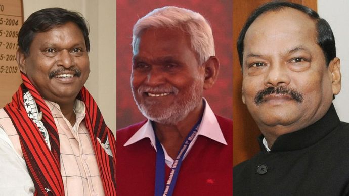 Arjuna Munda Champai Soren Raghubar das