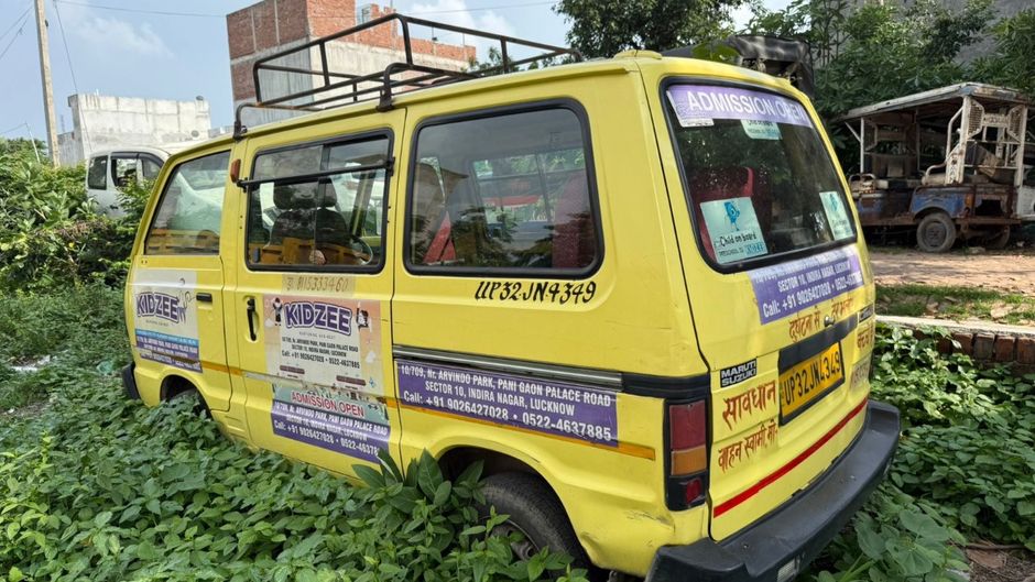 The driver of this school van in Lucknow has been accused of raping a four-year-old girl