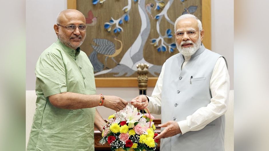 PM Modi congratulated CP Radhakrishnan on being made the NDA's candidate for the post of Vice President