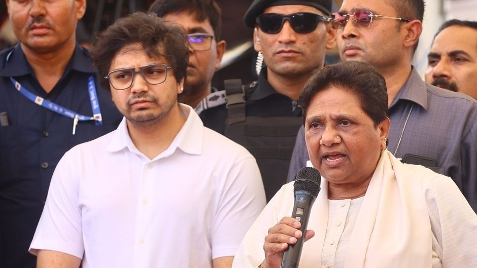 Akash Anand and Mayawati