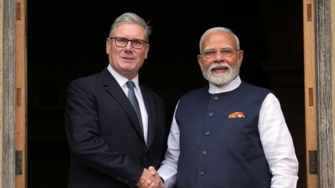 PM मोदी और ब्रिटेन के पीएम स्टार्मर (Photo: ITG)