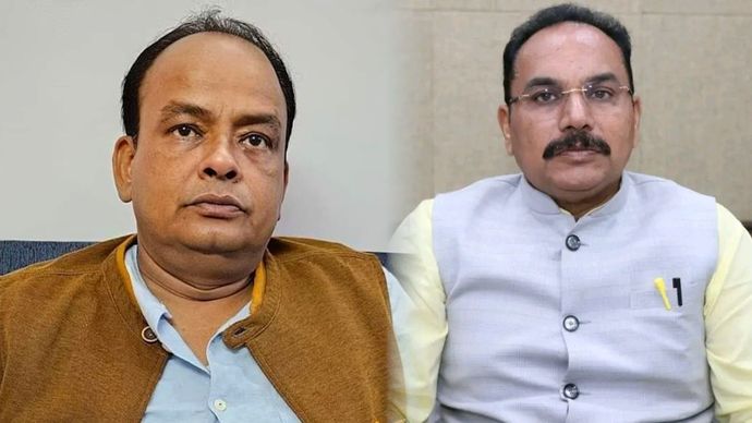 Congress Minister Dr. Irfan Ansari and MLA Pradeep Yadav