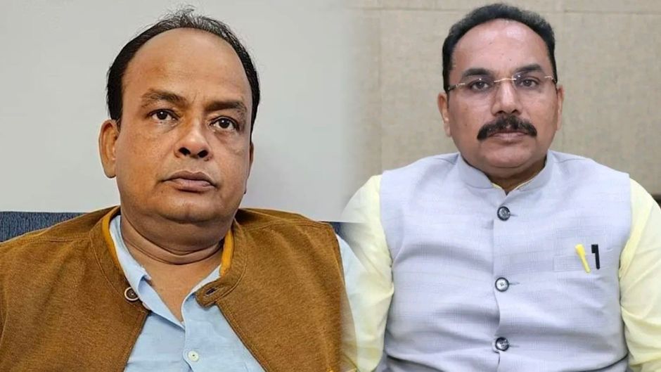 Congress Minister Dr. Irfan Ansari and MLA Pradeep Yadav