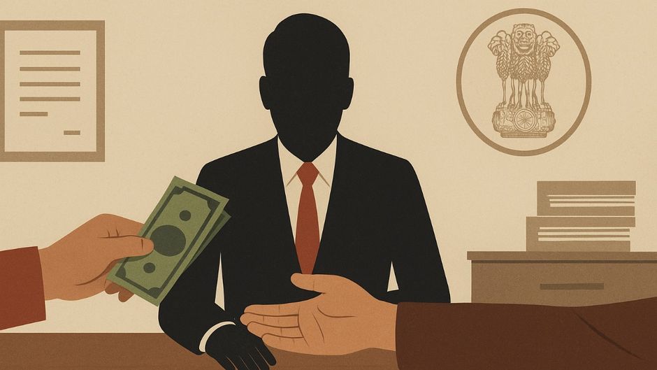 He further said that corruption in India "runs on targets". (Image generated by AI)