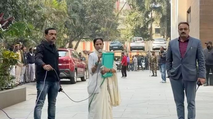 कोलकाता में ईडी की कार्रवाई पर हंगामा (Photo: ITG)