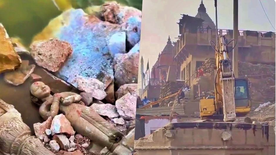 reconstruction and development work of Manikarnika Ghat (Photo - Screengrab)