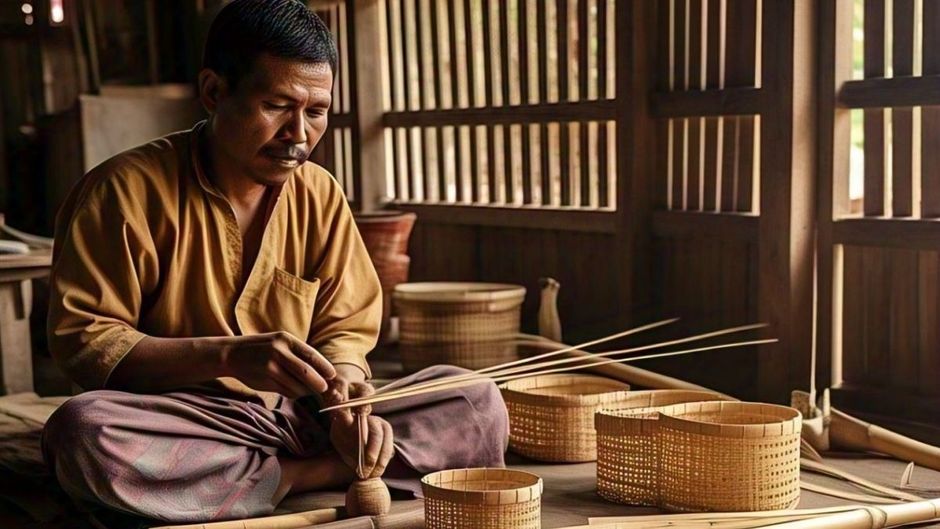 Manoj Kumar makes products from bamboo