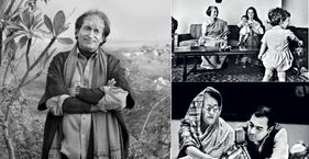 इंडिया टुडे आर्काइव : फोटो जर्नलिस्ट रघु राय के शब्दों और कैमरे में दर्ज इंदिरा गांधी फोटो जर्नलिस्ट रघु राय (बाएं); 1980 के दशक में खींची हुईं इंदिरा गांधी की तस्वीरें (दाएं)