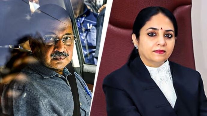 अरविंद केजरीवाल और जस्टिस स्वर्णकांता (फाइल फोटो)