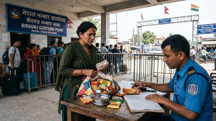 आम लोगों और व्यापारियों में नेपाल सरकार के फैसले से बेचैनी बढ़ गई है (Photo: AI Generated)