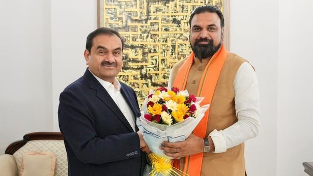Gautam Adani with Samrat Chaudhary