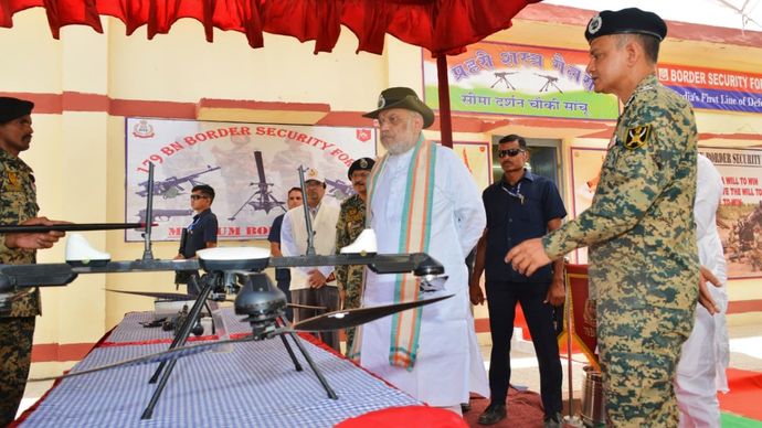 Amit shah visited Sanchu post in bikaner for border mission