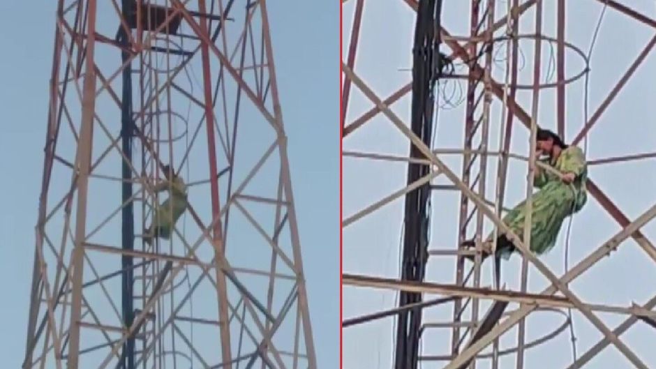woman on tower