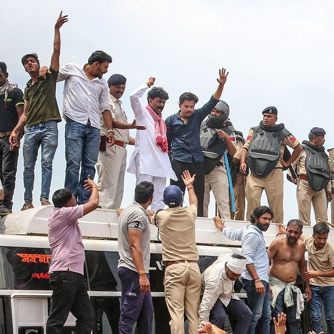 भोपाल में किसान आंदोलन की तस्वीर (फाइल फोटो)