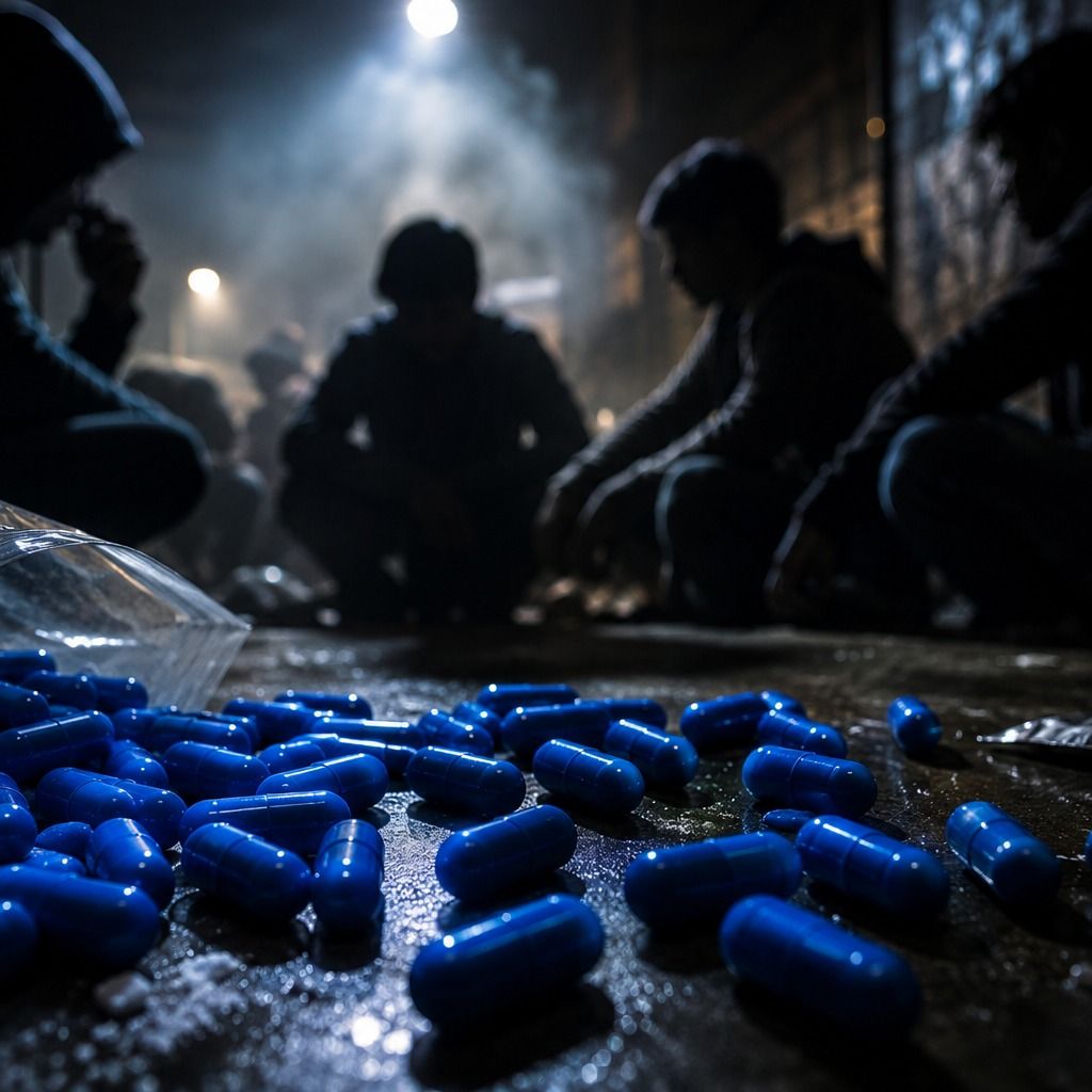 Blue capsule
