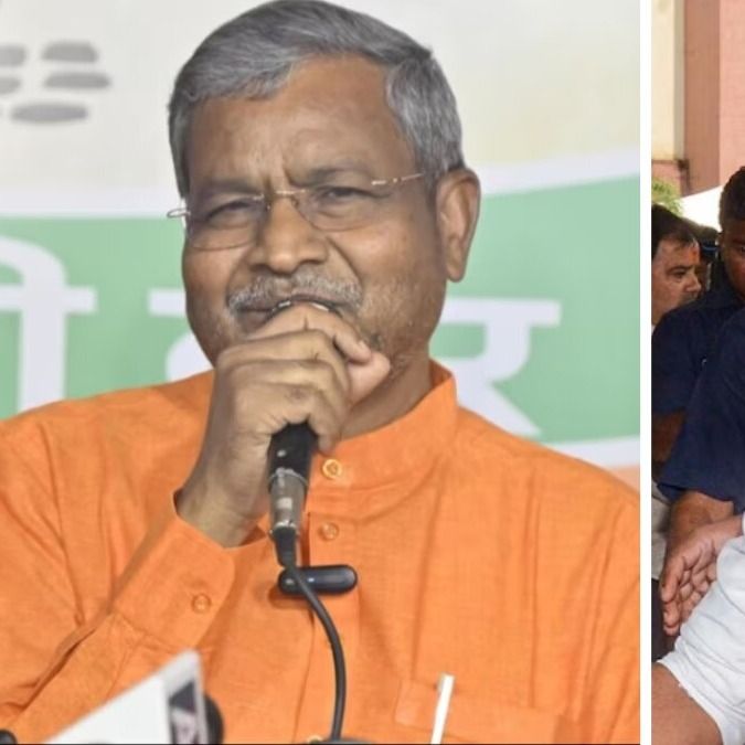 बाबूलाल मरांडी (बाएं) ने परीक्षा प्रणाली के बहाने हेमंत सोरेन सरकार पर जमकर हमला बोला