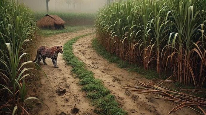 तेंदुए ने ली बच्ची की जान (ai image)