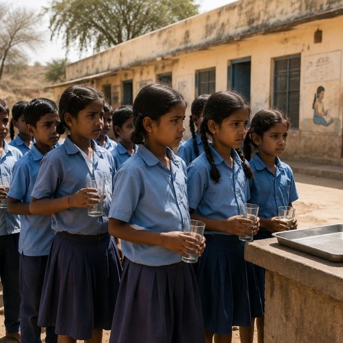 राजस्थान कोऑपरेटिव डेयरी फेडरेशन स्कूलों में दूध की सप्लाई करता है (फोटो : AI)