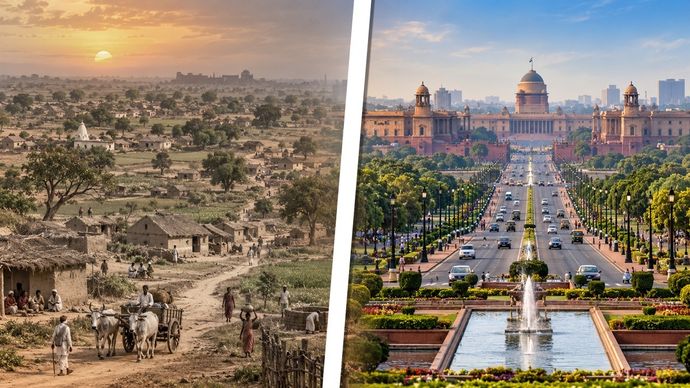 Old Raisina Hills village, Rashtrapati bhawan (Photo : AI)