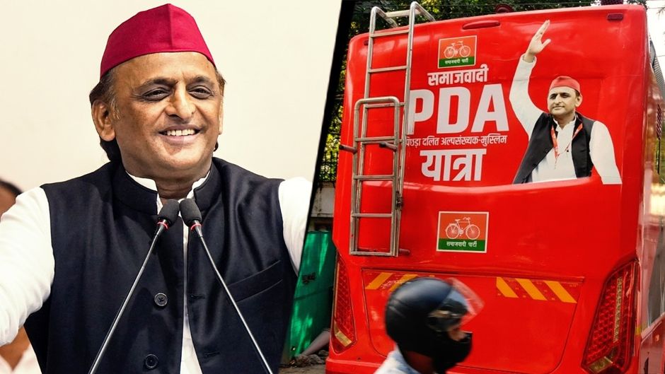 Akhilesh Yadav's PDA bus arrives in Lucknow as SP gears up for 2027 UP polls.