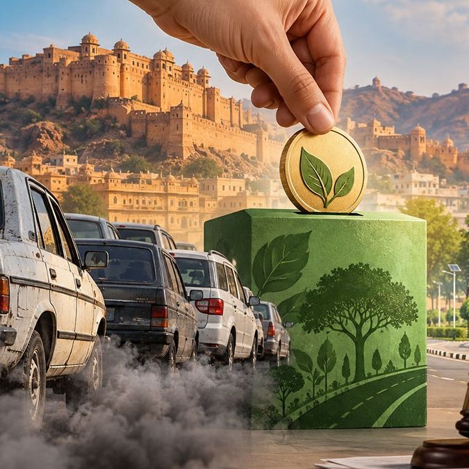राजस्थान में ग्रीन टैक्स पुराने और प्रदूषण फैलाने वाले वाहनों पर लगाया जाता है
