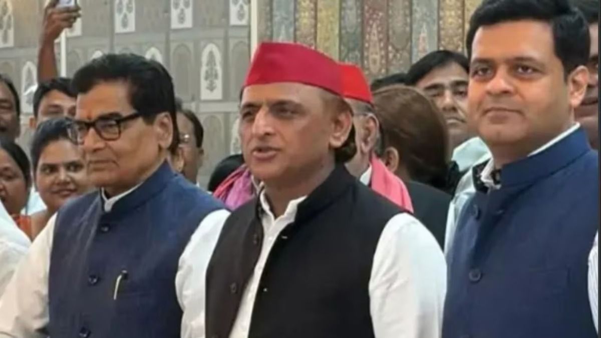 धनराज नाथवानी के राज्यसभा नामांकन के दौरान अखिलेश यादव और राम गोपाल यादव