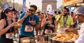 कार्डियो के बाद कचौड़ी! फिटनेस का यह कैसा ट्रेंड? बीकानेर में 'कचौड़ी रन' आयोजित होती है (फोटो : AI)