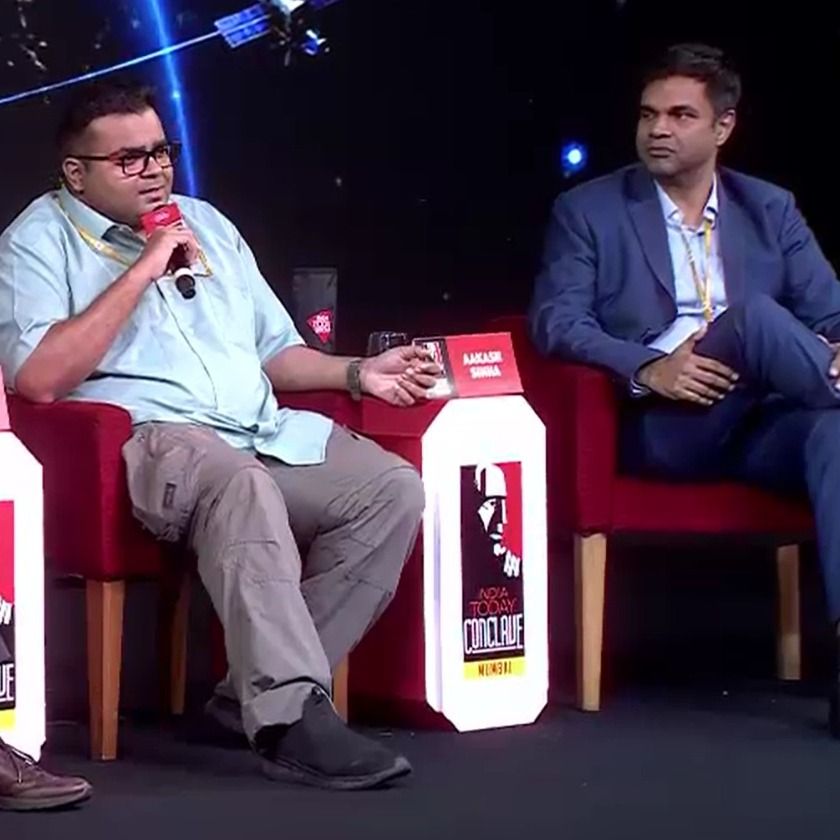 'इंडिया टुडे कॉन्क्लेव मुंबई' में केप्लर एयरोस्पेस के नवनीत सिंह और ओमनीप्रेजेंट रोबोट टेक्नोलॉजी के आकाश सिन्हा